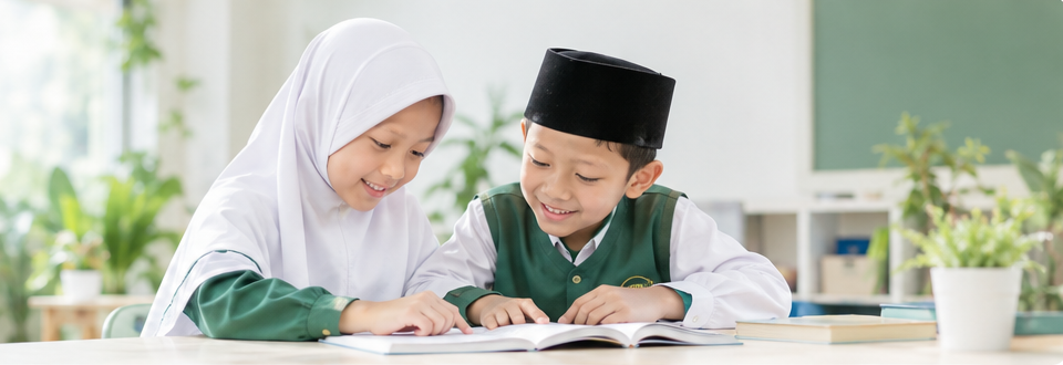 Siswa belajar bersama di kelas