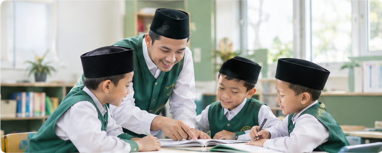 Kegiatan belajar bersama guru
